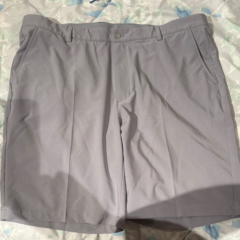 Greg Norman Collection Gray Flat Front Shorts